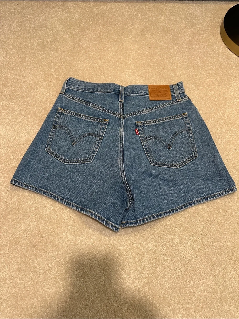 Levi's Dark Blue High-Rise Denim Shorts